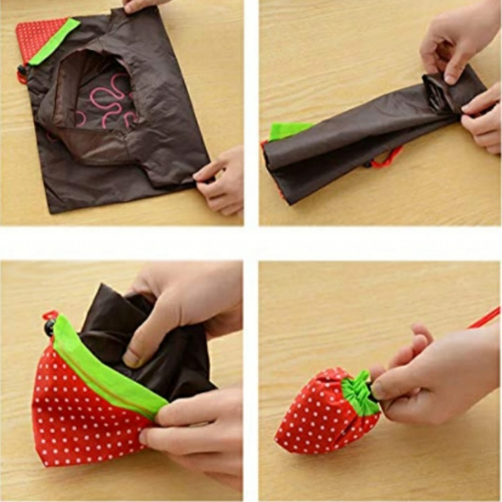 ● 3 New Nylon Foldable Reusable Shopping Bags - Picture 3 of 9